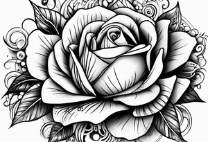 polka trash style tattoo that depicts hope and has lettering that says fuck cancer tattoo idea
