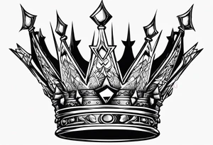 A pointy evil crown tattoo idea