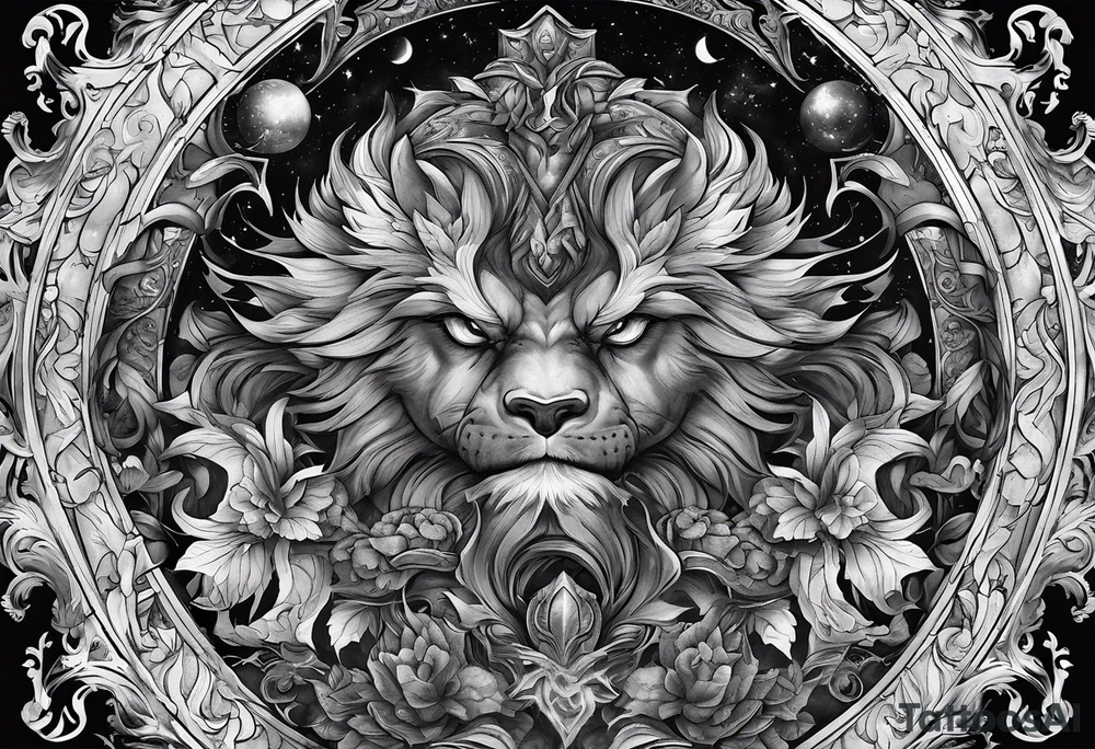 the eternal struggle between good and evil being fought out, throughout time and space, for all life, everywhere tattoo idea