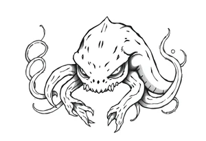 anthropomofic monster tattoo idea