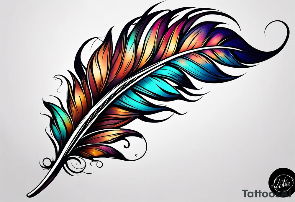 Indian feather tattoo idea