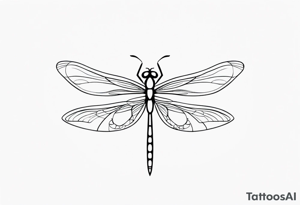 dragonfly outline tattoo idea