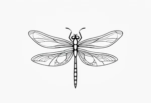 dragonfly outline tattoo idea