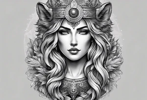 greek god zeus, full sleeve, attractive female face with wolf headress, chemical formula for protein, wolf, full body zeus tattoo idea