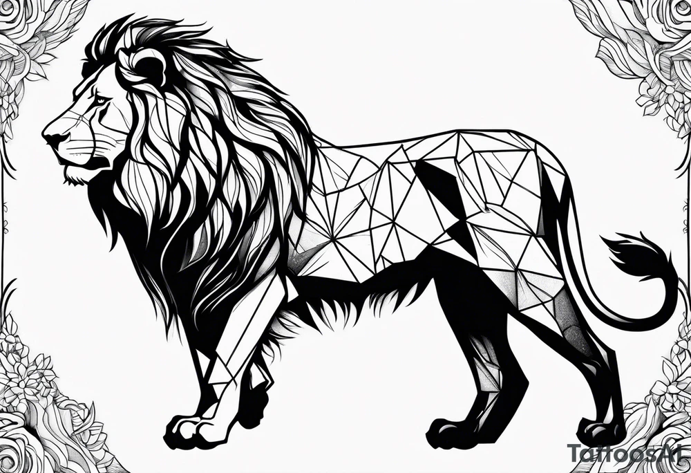 marcus aurelius half faced with geometric forms at the edges tattoo idea marcus aurelius half faced with geometric forms at the edges tattoo idea