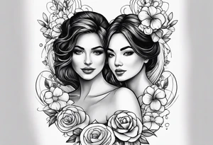 Matching tatoo mother and daughter
Mother was born on 1976, daughter in 2000
They like Flowers, aestic things, beautiful things
Tatoo minimalist forearm tattoo idea
