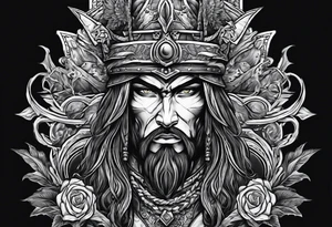 Warrior scene during midevil times tattoo idea