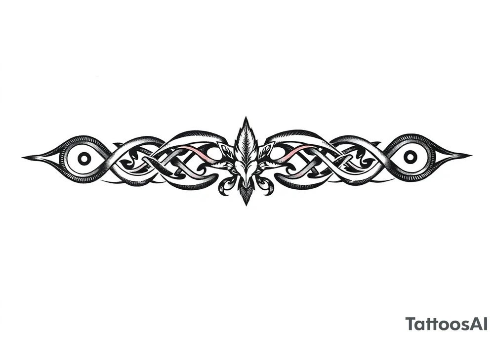 Celtic inspired armband tattoo symbolizing courage and strength infused with nature tattoo idea
