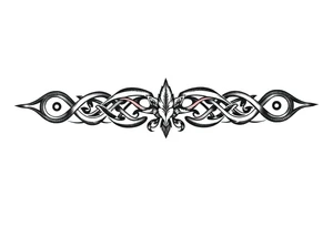 Celtic inspired armband tattoo symbolizing courage and strength infused with nature tattoo idea