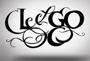 Elegant but simple design of the words Let Go tattoo idea