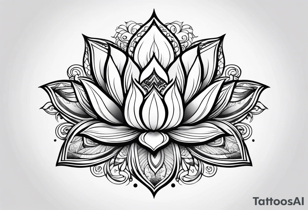 Lotus flower tattoo idea