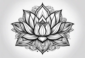 Lotus flower tattoo idea