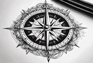 Nautical compass tattoo idea