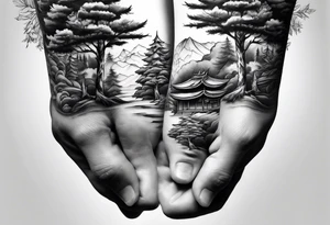 Trees stretching down my forearm tattoo idea