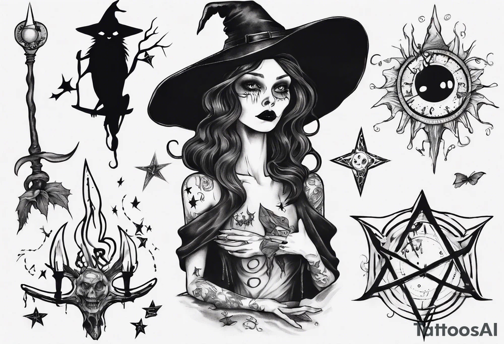 witch tattoo idea