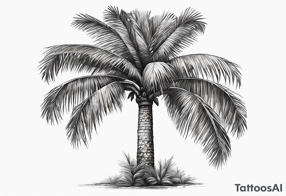 tall single quindio wax palm tattoo idea