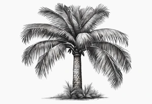 tall single quindio wax palm tattoo idea