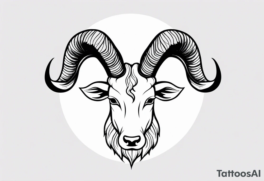 capricorn with beard tattoo idea