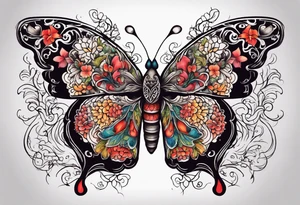 human lungs from butterflies tattoo idea