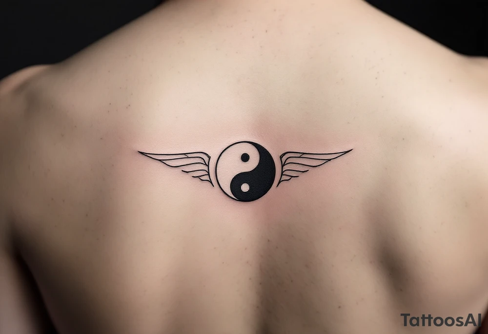 A yin-yang symbol split between two tattoos: the first half in black and white on one wrist, and the second complementary half in the same colors on the other wrist. tattoo idea