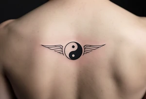 A yin-yang symbol split between two tattoos: the first half in black and white on one wrist, and the second complementary half in the same colors on the other wrist. tattoo idea