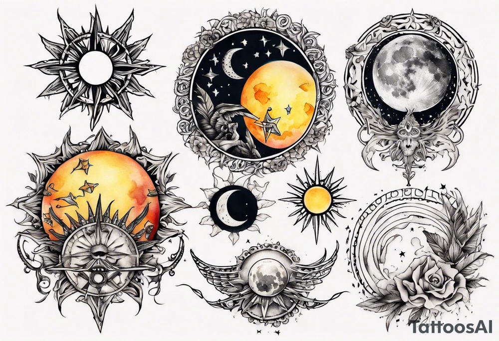 Sonne Mond tattoo idea