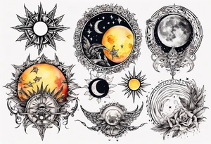 Sonne Mond tattoo idea
