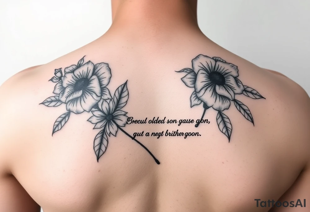 Deceased son capricorn January flowers with simple quotes about losing oldest son gave younger brother a stronger mom tattoo idea