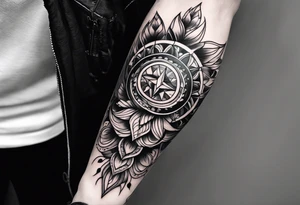 Wind styling for forearm tattoo idea
