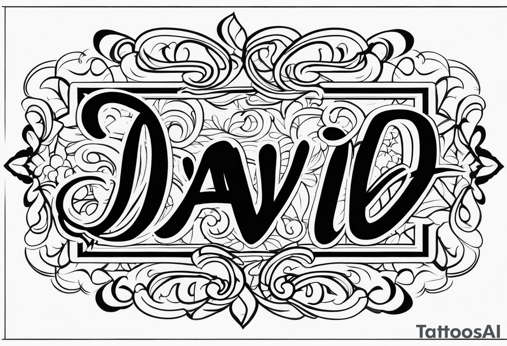 Name David tattoo idea