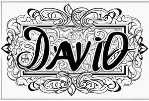 Name David tattoo idea