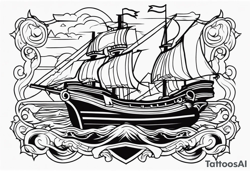old school pirate tattoo tattoo idea