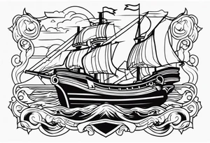 old school pirate tattoo tattoo idea