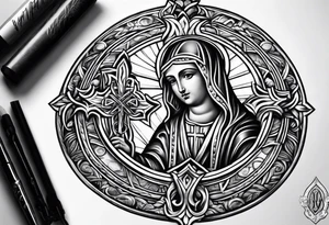 Catholic iconography tattoo idea