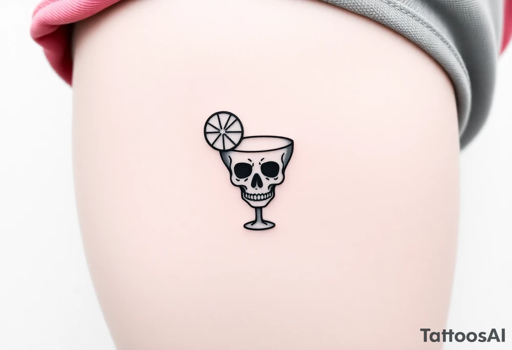 A small margarita tattoo from the song Bella by the red hot chilli peppers. Garnish it with a lime but the lime is a skull tattoo idea