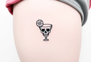 A small margarita tattoo from the song Bella by the red hot chilli peppers. Garnish it with a lime but the lime is a skull tattoo idea