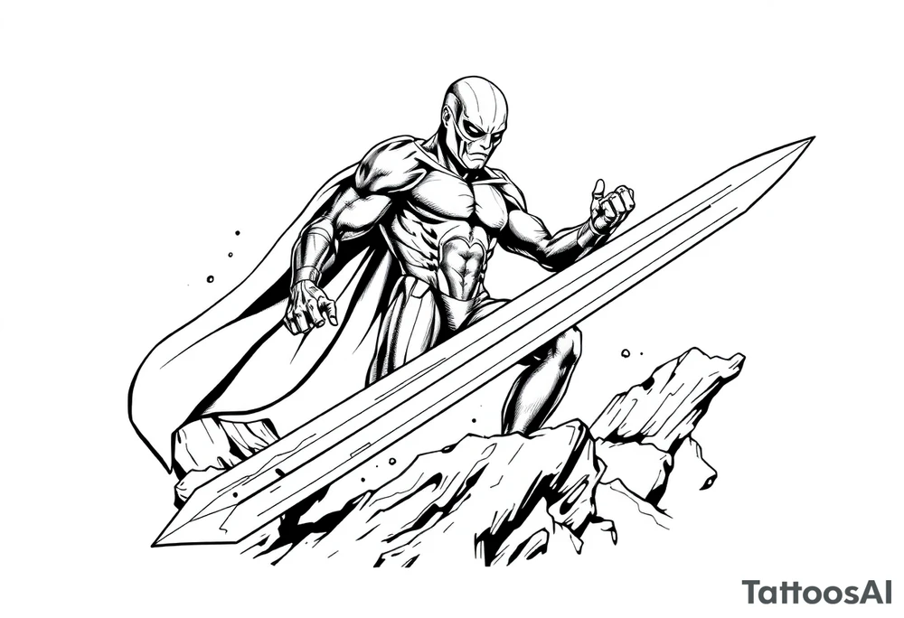 Silver Surfer comic accurate tattoo idea