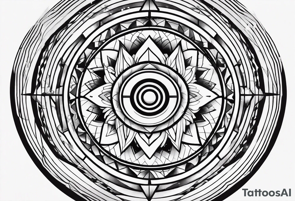 Half of a bullseye tattoo idea