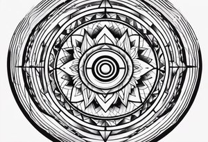 Half of a bullseye tattoo idea