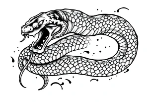 Dangerous Snake back Tattoo tattoo idea