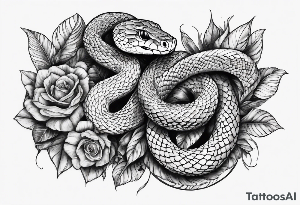 Snakes on the chest tattoo idea