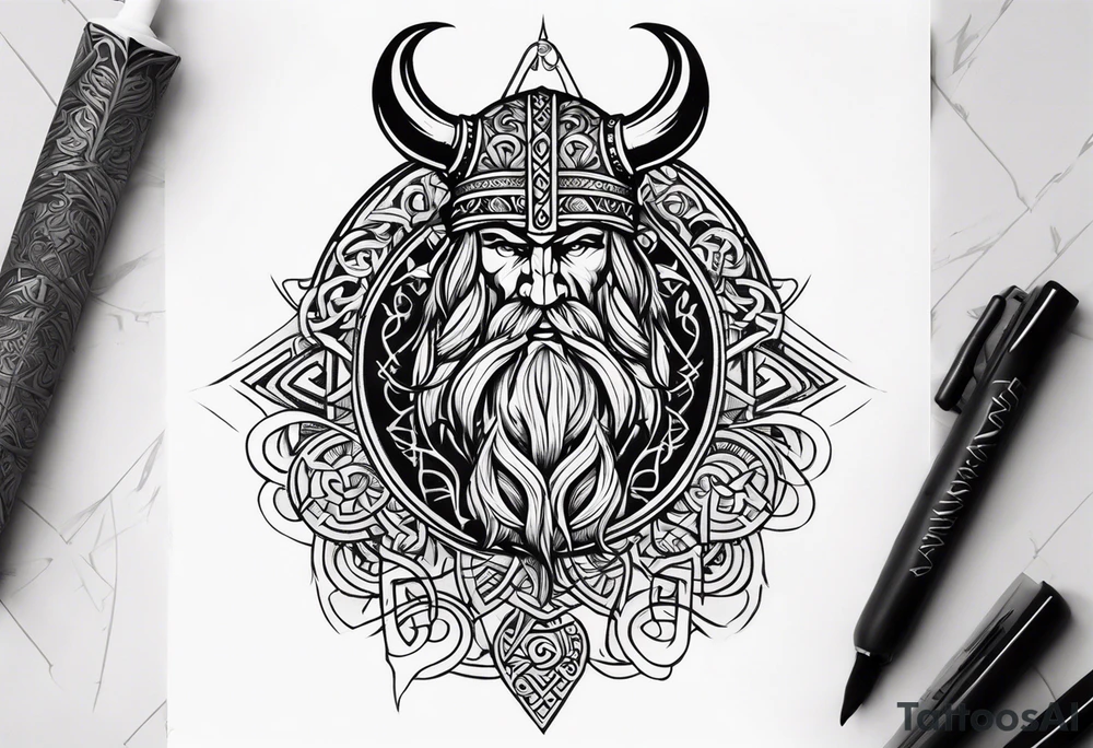 Viking symbols tattoo idea