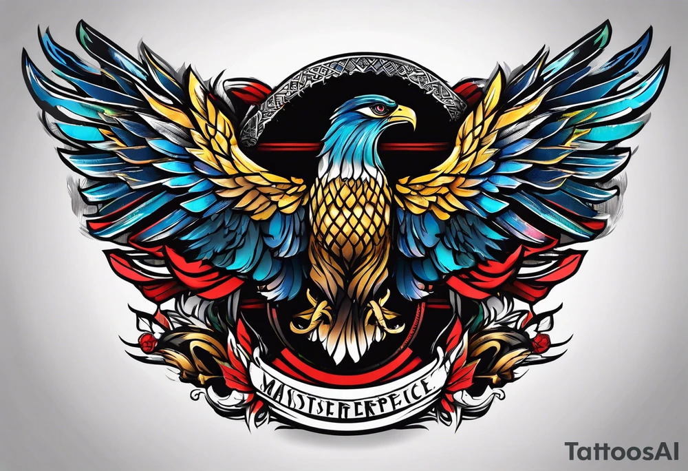 Jiu Jitsu belt colors on a goosexwing tattoo idea