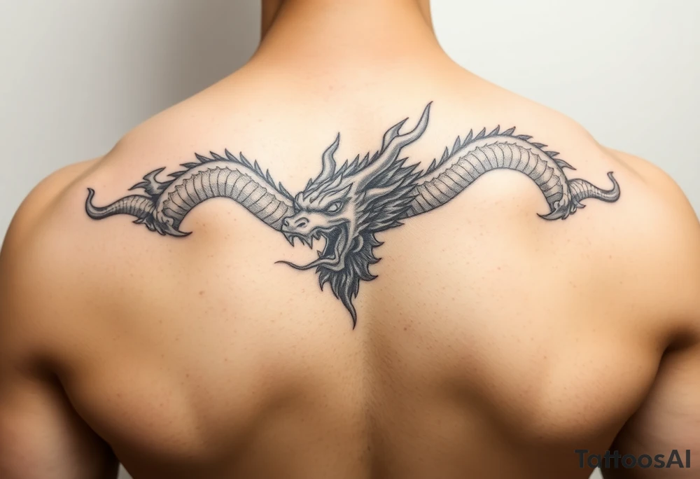 powerful majestic Thai Naga tattoo idea
