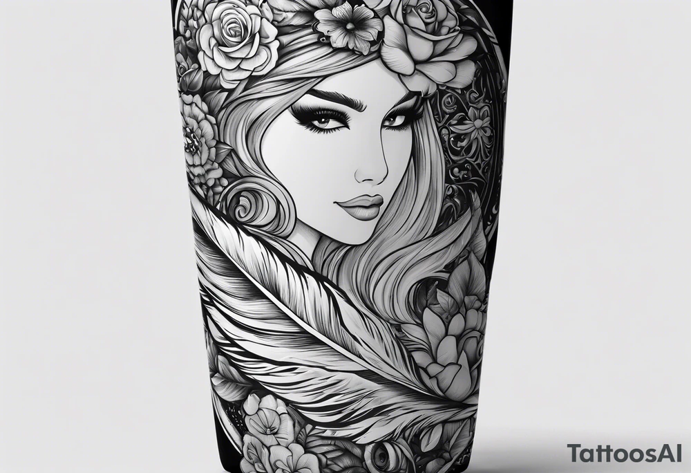 20 oz tumbler, personalized, fantasia, floral , dreamscape, feathers, Cheshire, the wrong Alice tattoo idea