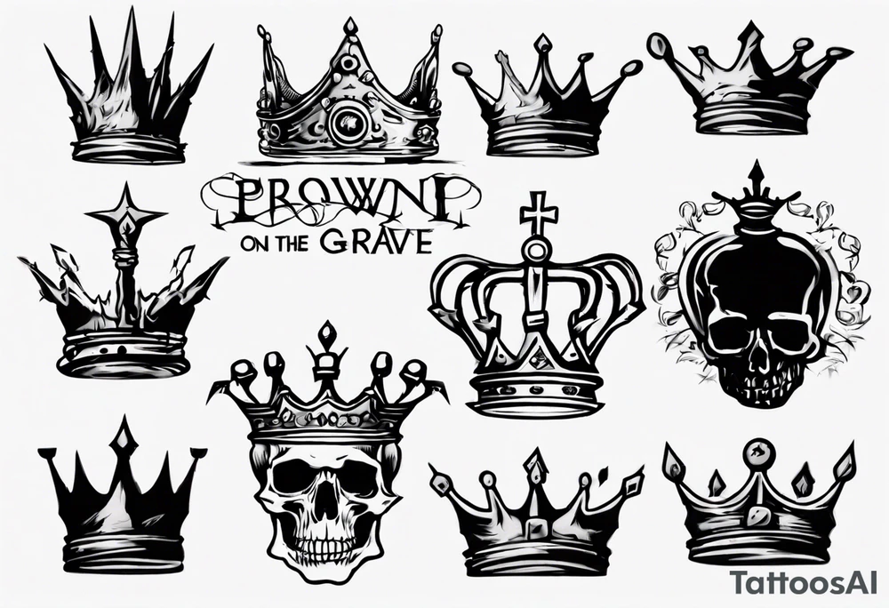 Crown on the grave tattoo idea