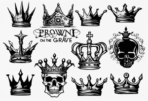 Crown on the grave tattoo idea