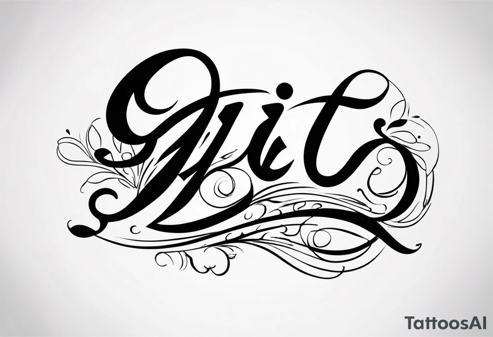 Giti cursive tattoo idea