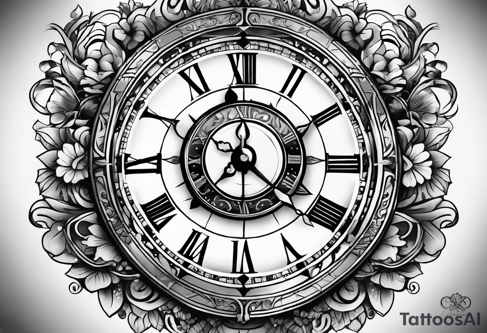 Hispanic/ Latin  goddess, love, forgiveness, strength, peace, cancer zodiac time, past, future, clock tattoo idea