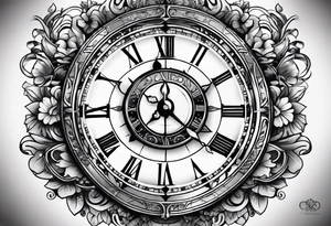 Hispanic/ Latin  goddess, love, forgiveness, strength, peace, cancer zodiac time, past, future, clock tattoo idea